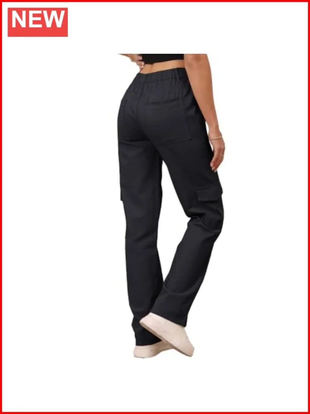 High Waisted Cargo Pants with 6 Pockets Y2K Streetwear